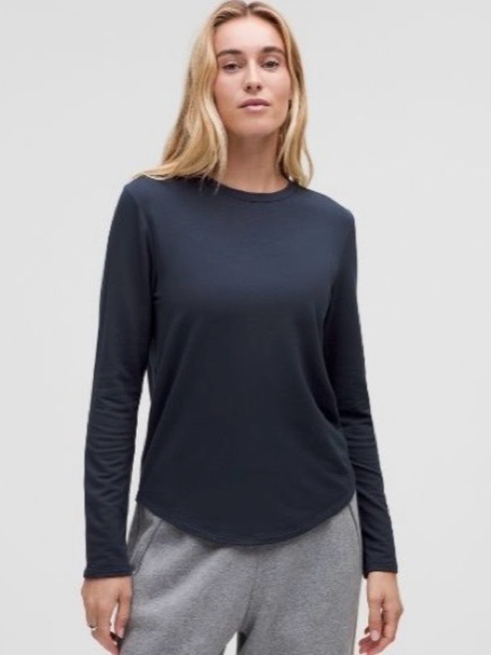 Lululemon Modal Fleece Women’s Long Sleeve Crewneck Top in Navy